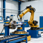 Integrated Full Set Automated Welding Workshop System, Positioner + Roller Frame + Manipulator EAI Intelligent Unmanned Welding Production Line